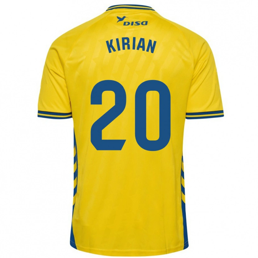 Danxen Niño Camiseta Kirian Rodríguez #20 Amarillo Azul 1ª Equipación 2025/26 La Camisa México