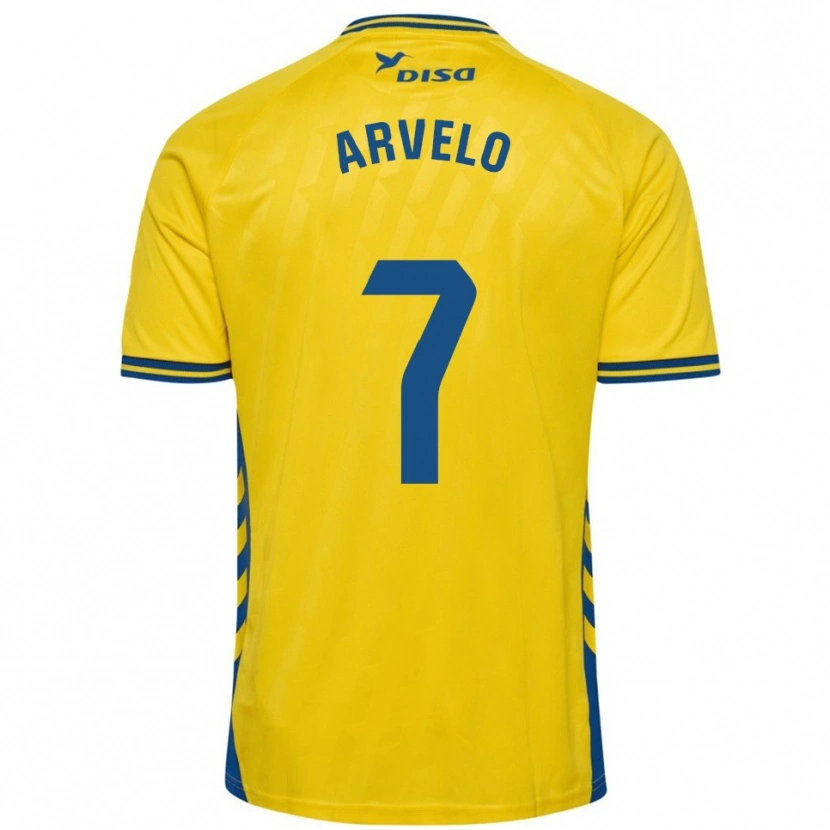 Danxen Niño Camiseta Adam Arvelo #7 Amarillo Azul 1ª Equipación 2025/26 La Camisa México
