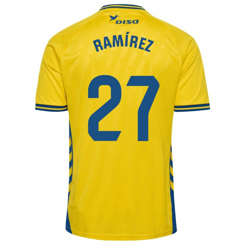 Danxen Niño Camiseta Kirian Ramírez #27 Amarillo Azul 1ª Equipación 2025/26 La Camisa México
