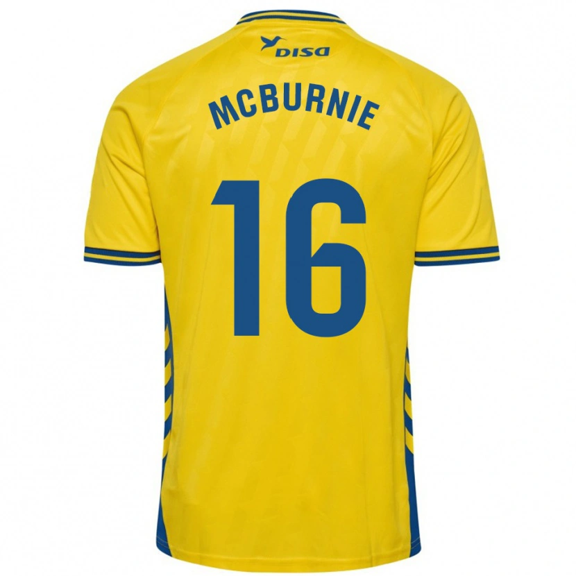 Danxen Niño Camiseta Oli Mcburnie #16 Amarillo Azul 1ª Equipación 2025/26 La Camisa México
