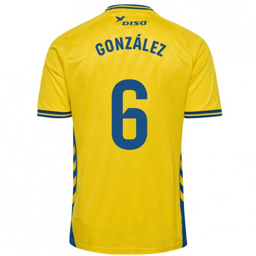 Danxen Niño Camiseta Fabio González #6 Amarillo Azul 1ª Equipación 2025/26 La Camisa México