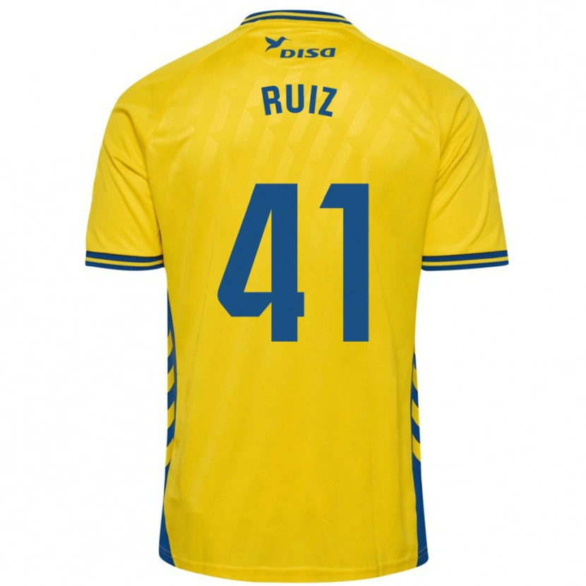 Danxen Niño Camiseta Sergio Ruiz #41 Amarillo Azul 1ª Equipación 2025/26 La Camisa México