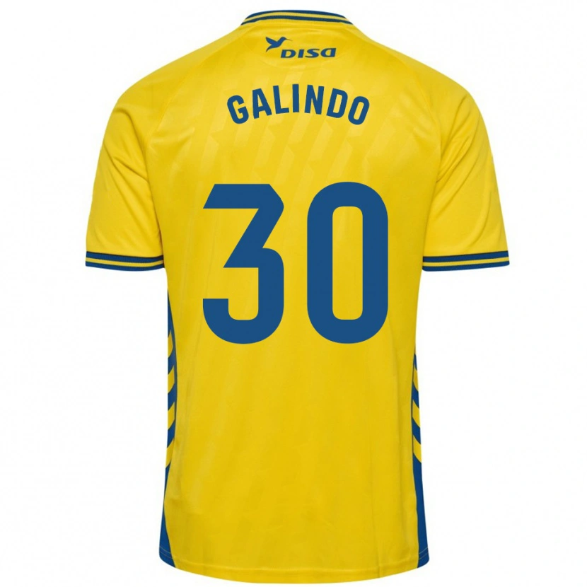 Danxen Niño Camiseta Cristian Galindo #30 Amarillo Azul 1ª Equipación 2025/26 La Camisa México