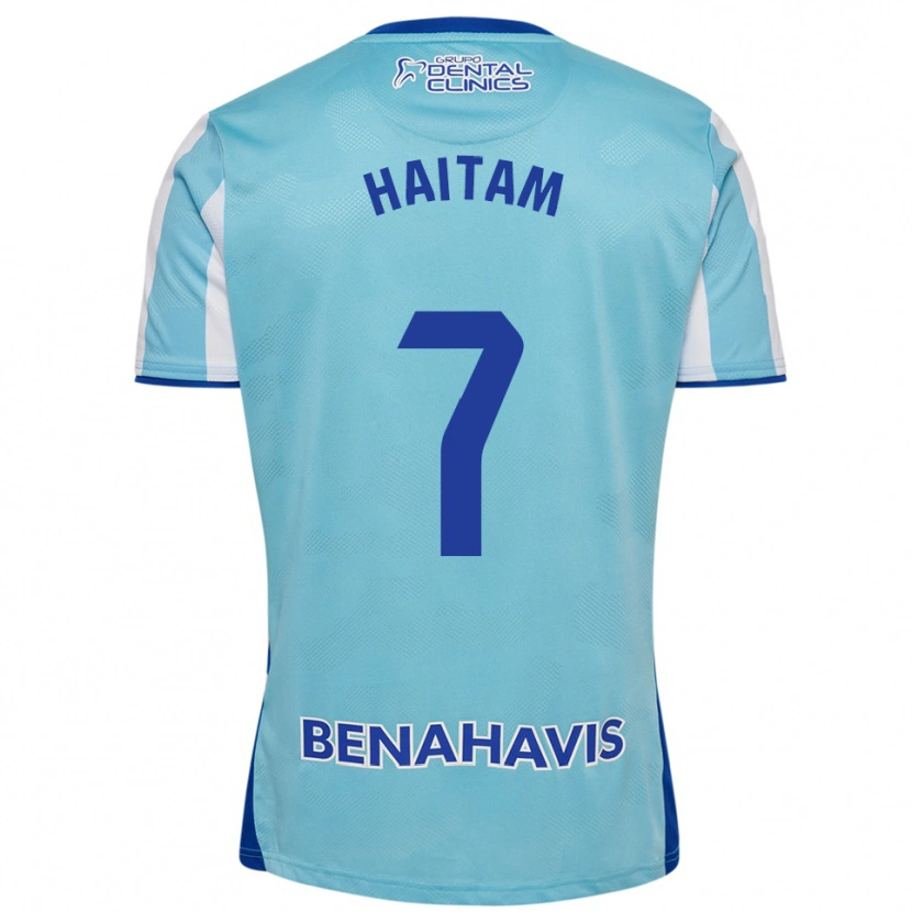 Danxen Niño Camiseta Haitam Abaida #7 Celeste Blanco 1ª Equipación 2025/26 La Camisa México