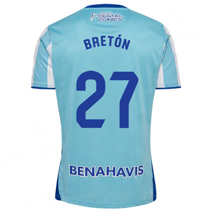 Danxen Niño Camiseta Lucas Bretón #27 Celeste Blanco 1ª Equipación 2025/26 La Camisa México