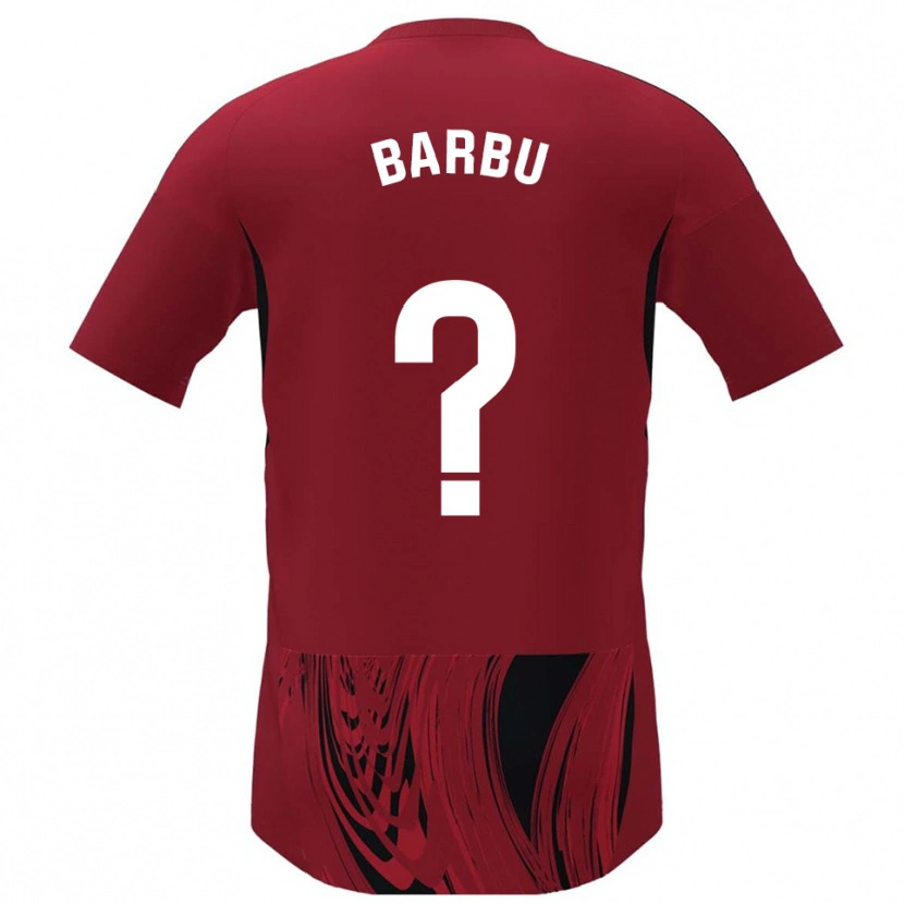 Danxen Niño Camiseta Álex Barbu #0 Rojo Negro 1ª Equipación 2025/26 La Camisa México