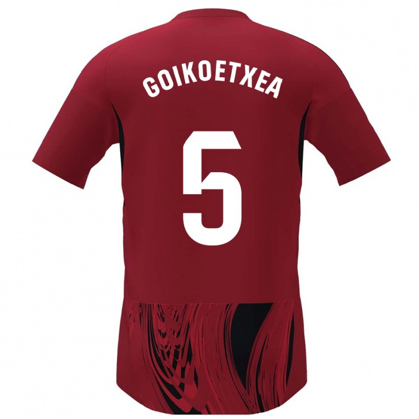 Danxen Niño Camiseta Imanol Goikoetxea #5 Rojo Negro 1ª Equipación 2025/26 La Camisa México