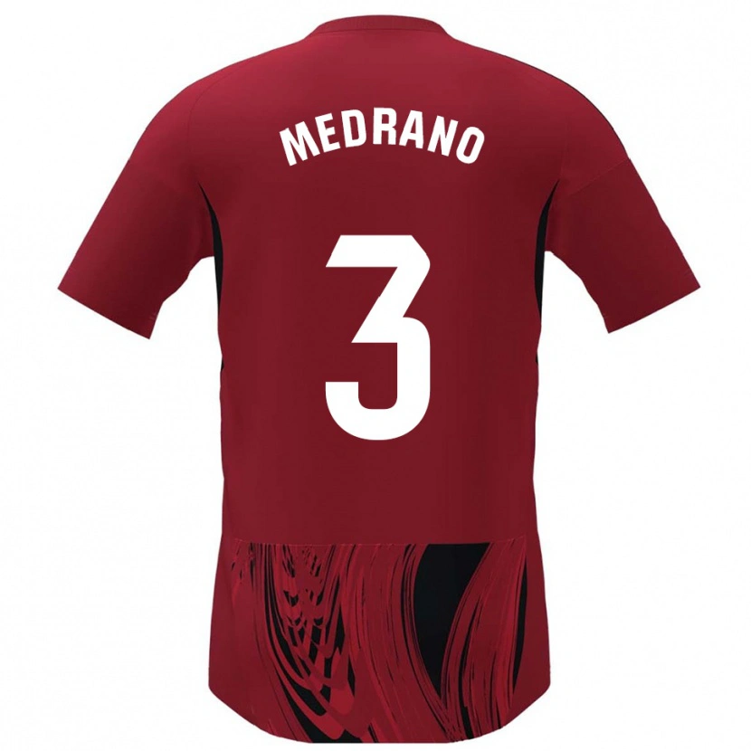 Danxen Niño Camiseta Fernando Medrano #3 Rojo Negro 1ª Equipación 2025/26 La Camisa México