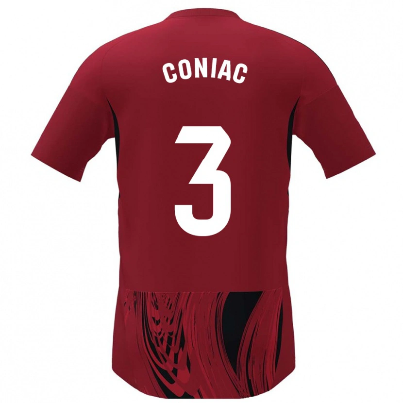 Danxen Niño Camiseta Edu Coniac #3 Rojo Negro 1ª Equipación 2025/26 La Camisa México