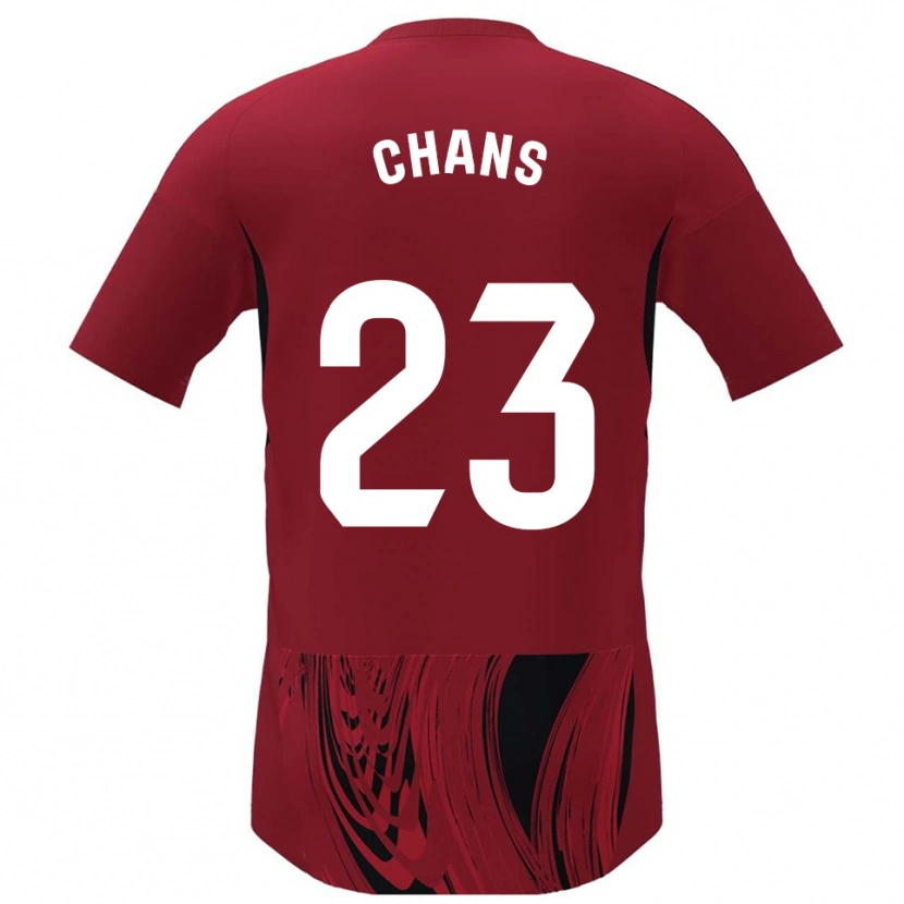 Danxen Niño Camiseta Ángel Chans #23 Rojo Negro 1ª Equipación 2025/26 La Camisa México
