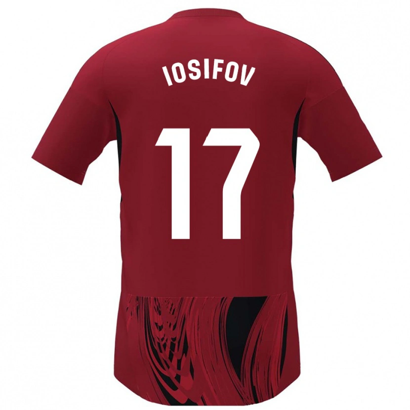 Danxen Niño Camiseta Nikita Iosifov #17 Rojo Negro 1ª Equipación 2025/26 La Camisa México