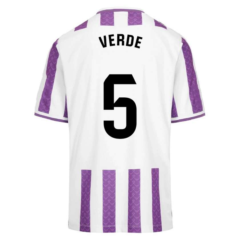 Danxen Niño Camiseta Adrián Verde #5 Morado Blanco 1ª Equipación 2025/26 La Camisa México