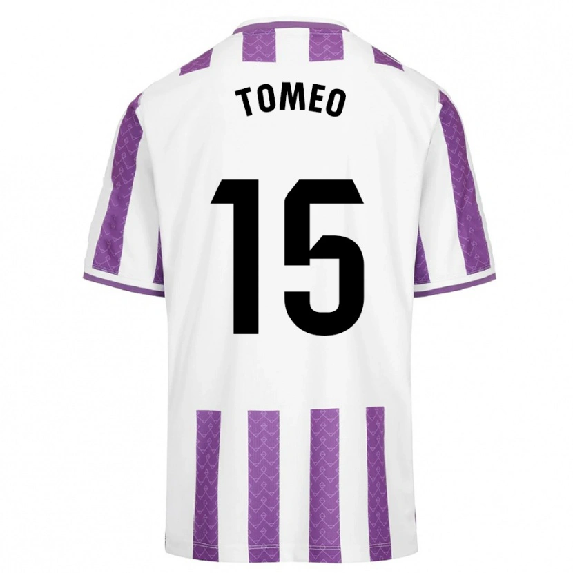 Danxen Niño Camiseta Pablo Tomeo #15 Morado Blanco 1ª Equipación 2025/26 La Camisa México