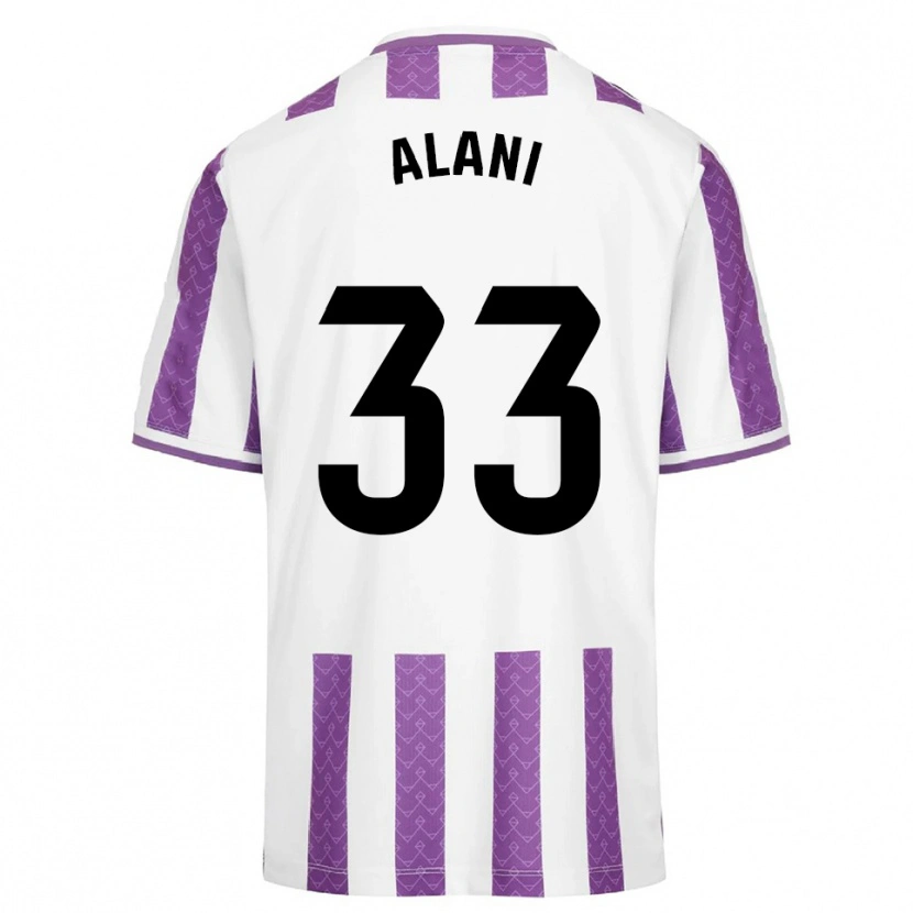 Danxen Niño Camiseta Ibrahim Alani #33 Morado Blanco 1ª Equipación 2025/26 La Camisa México