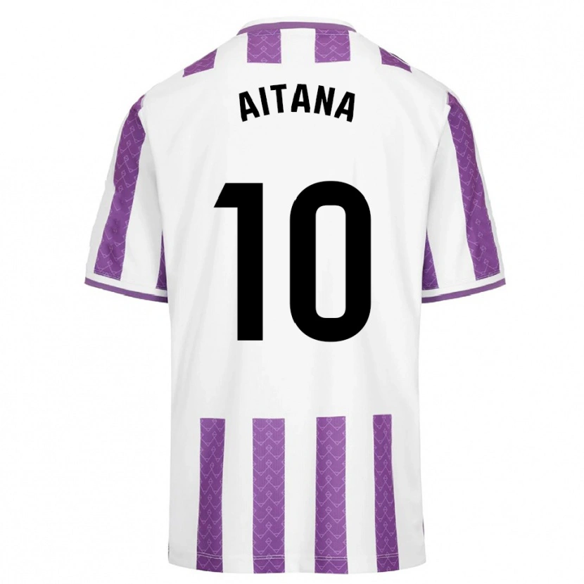 Danxen Niño Camiseta Aitana Ruda Lara #10 Morado Blanco 1ª Equipación 2025/26 La Camisa México