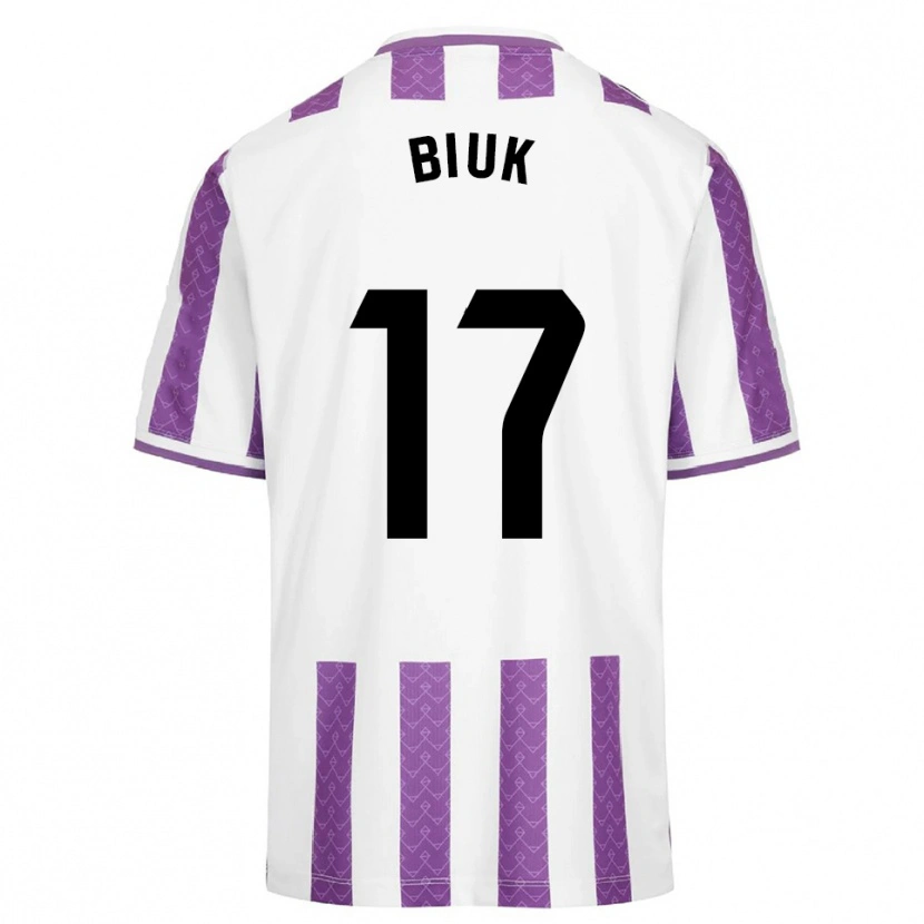 Danxen Niño Camiseta Stipe Biuk #17 Morado Blanco 1ª Equipación 2025/26 La Camisa México