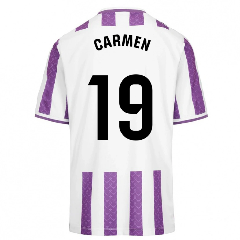 Danxen Niño Camiseta Carmen García Morquecho #19 Morado Blanco 1ª Equipación 2025/26 La Camisa México