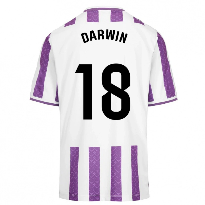 Danxen Niño Camiseta Darwin Machís #18 Morado Blanco 1ª Equipación 2025/26 La Camisa México