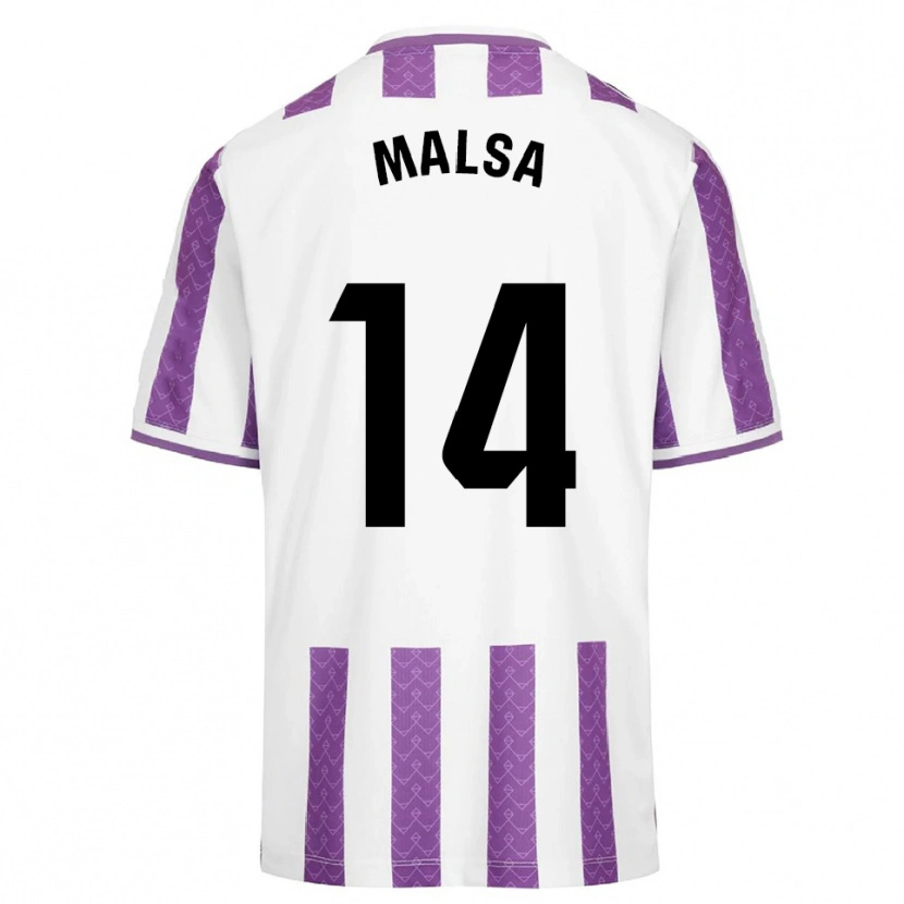 Danxen Niño Camiseta Mickaël Malsa #14 Morado Blanco 1ª Equipación 2025/26 La Camisa México