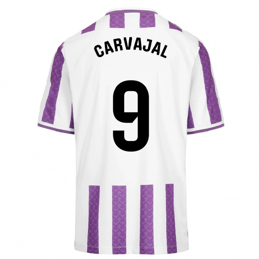 Danxen Niño Camiseta Ángel Carvajal #9 Morado Blanco 1ª Equipación 2025/26 La Camisa México