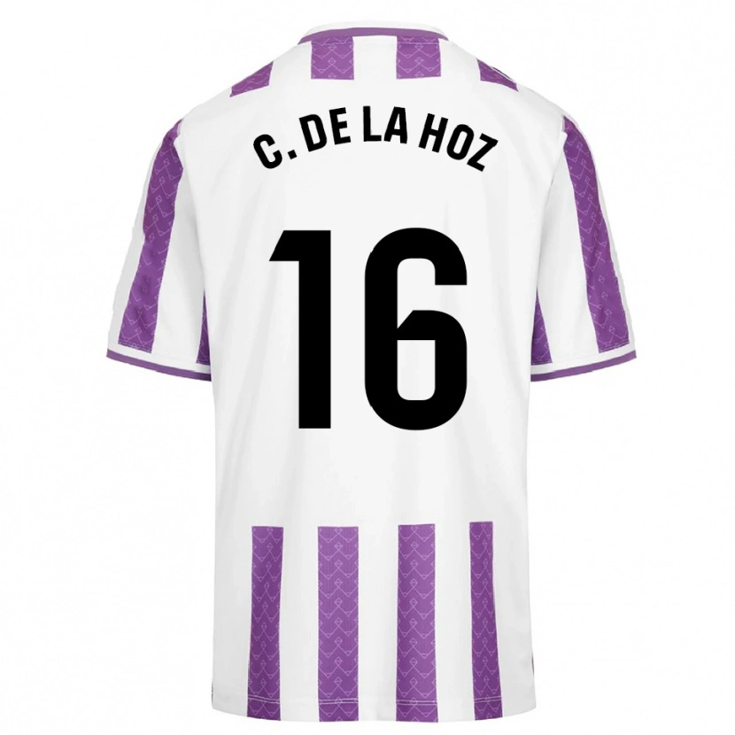 Danxen Niño Camiseta César De La Hoz #16 Morado Blanco 1ª Equipación 2025/26 La Camisa México