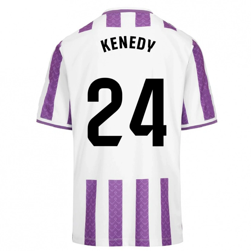 Danxen Niño Camiseta Kenedy #24 Morado Blanco 1ª Equipación 2025/26 La Camisa México