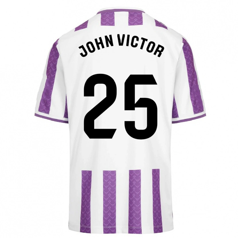 Danxen Niño Camiseta John Victor #25 Morado Blanco 1ª Equipación 2025/26 La Camisa México