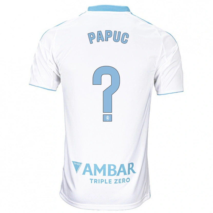 Danxen Niño Camiseta Daniel Papuc #0 Blanco Celeste 1ª Equipación 2025/26 La Camisa México