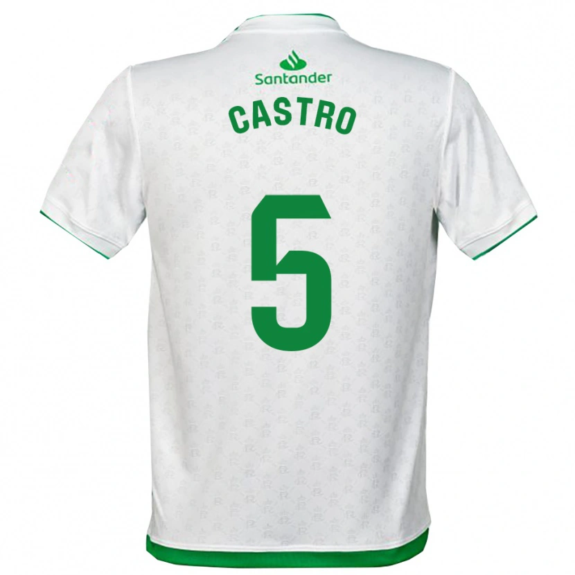 Danxen Niño Camiseta Javi Castro #5 Verde Blanco 1ª Equipación 2025/26 La Camisa México