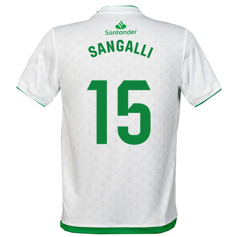 Danxen Niño Camiseta Marco Sangalli #15 Verde Blanco 1ª Equipación 2025/26 La Camisa México