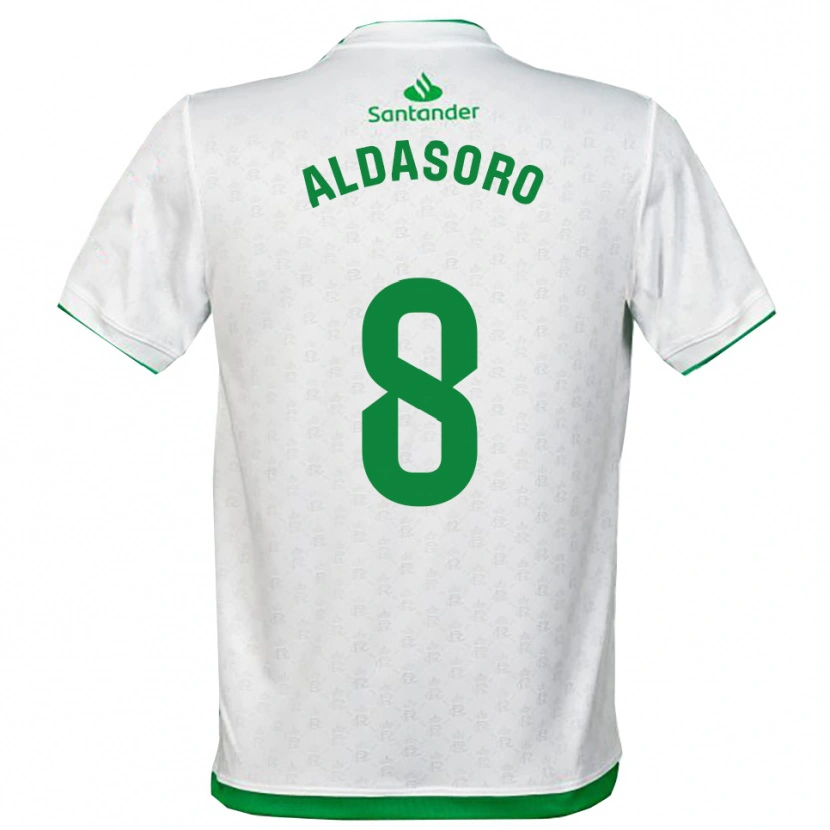 Danxen Niño Camiseta Aritz Aldasoro #8 Verde Blanco 1ª Equipación 2025/26 La Camisa México