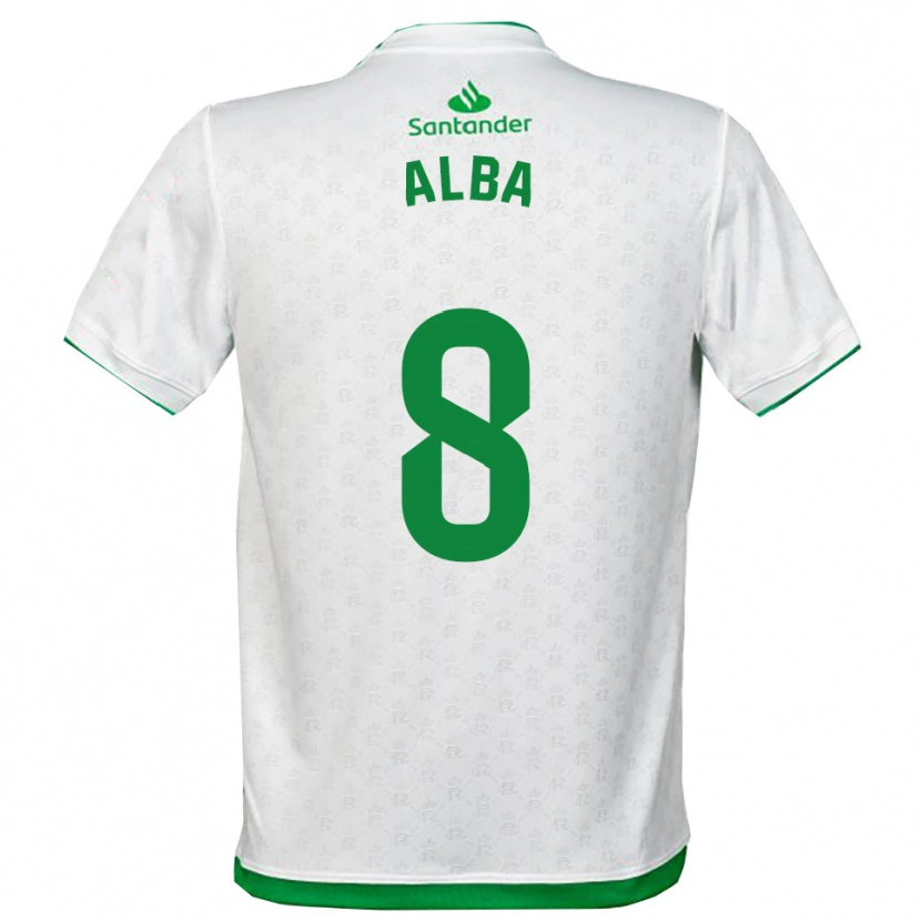 Danxen Niño Camiseta Alba Luzuriaga Albelda #8 Verde Blanco 1ª Equipación 2025/26 La Camisa México