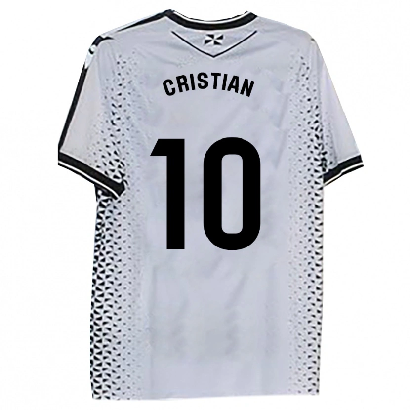 Danxen Niño Camiseta Cristian Rodríguez #10 Blanco Negro 1ª Equipación 2025/26 La Camisa México