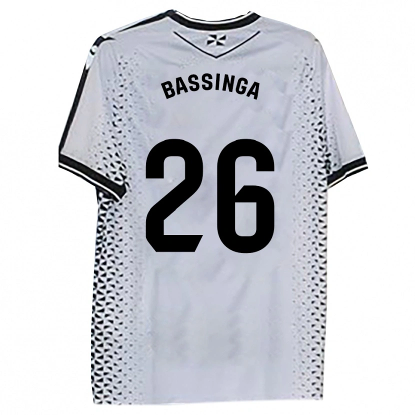 Danxen Niño Camiseta Aboubacar Bassinga #26 Blanco Negro 1ª Equipación 2025/26 La Camisa México