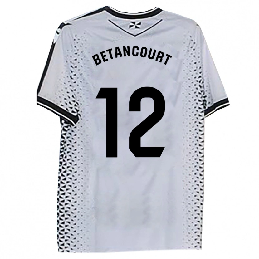 Danxen Niño Camiseta Arick Betancourt #12 Blanco Negro 1ª Equipación 2025/26 La Camisa México