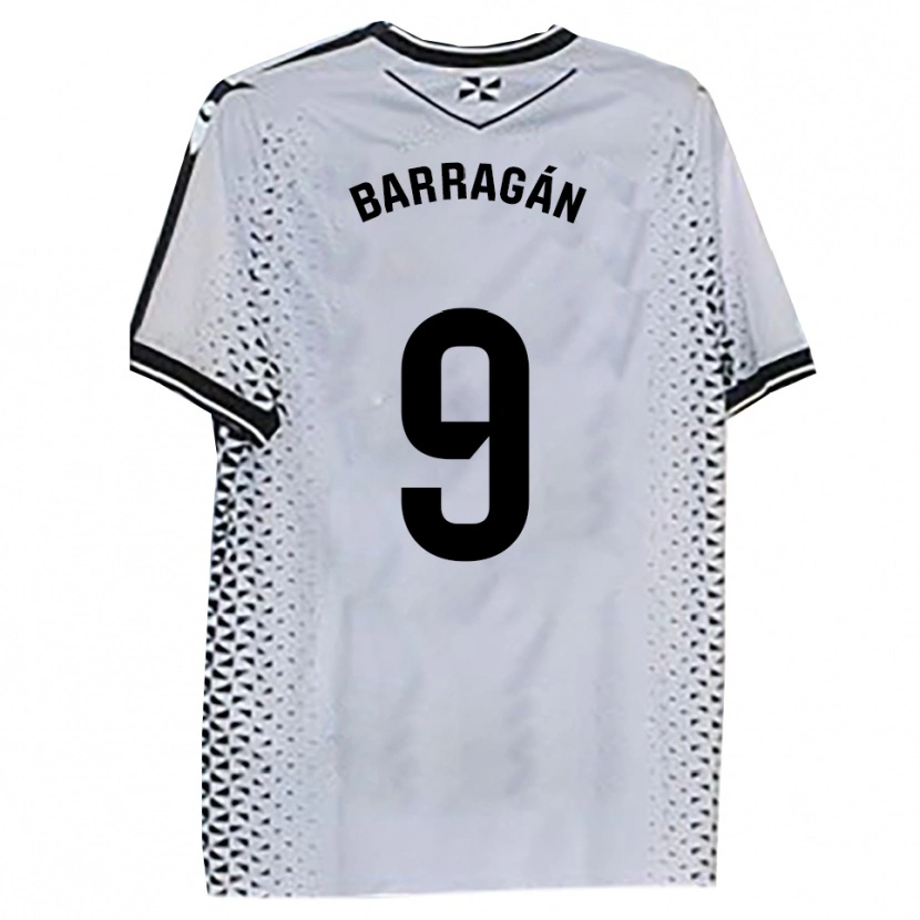Danxen Niño Camiseta Juan Barragán #9 Blanco Negro 1ª Equipación 2025/26 La Camisa México