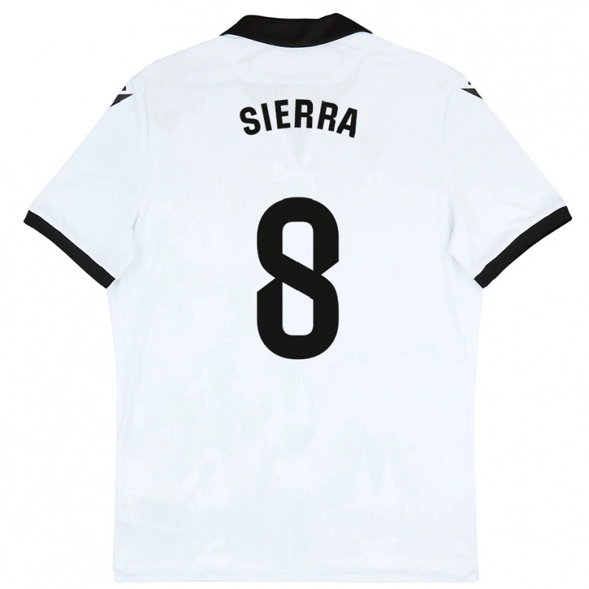 Danxen Niño Camiseta Grego Sierra #8 Blanco Negro 1ª Equipación 2025/26 La Camisa México