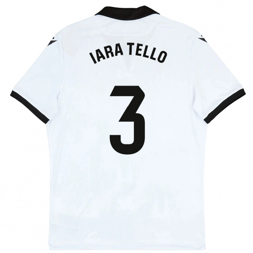 Danxen Niño Camiseta Iara Tello #3 Blanco Negro 1ª Equipación 2025/26 La Camisa México