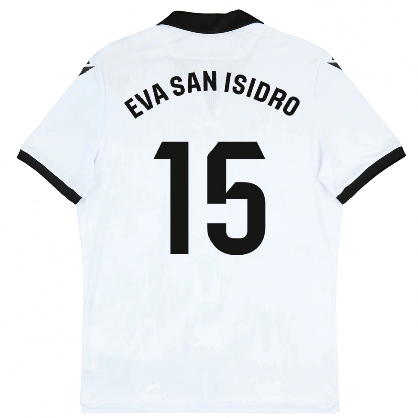 Danxen Niño Camiseta Eva San Isidro #15 Blanco Negro 1ª Equipación 2025/26 La Camisa México