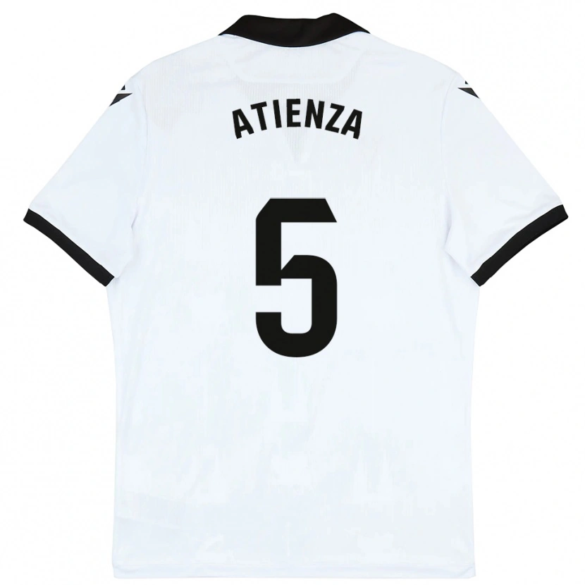 Danxen Niño Camiseta Miguel Atienza #5 Blanco Negro 1ª Equipación 2025/26 La Camisa México