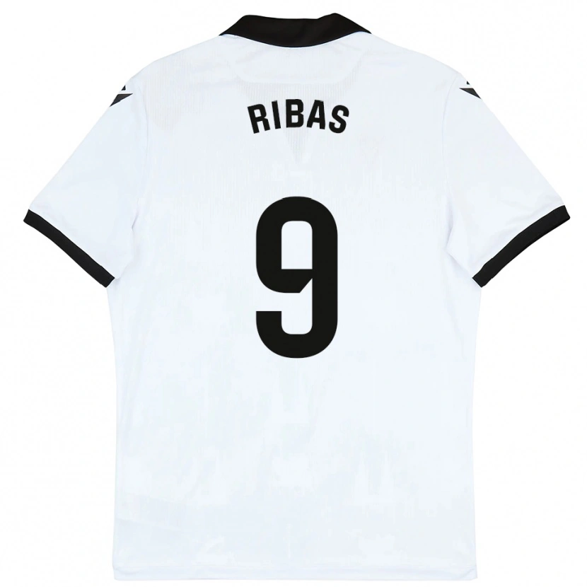 Danxen Niño Camiseta Irian Ribas #9 Blanco Negro 1ª Equipación 2025/26 La Camisa México