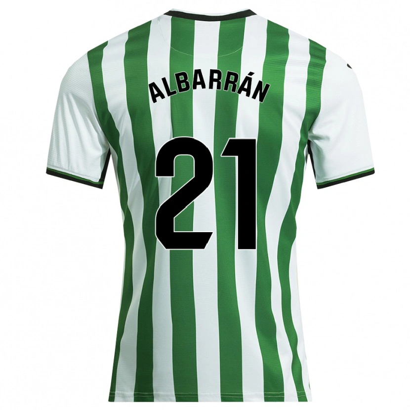 Danxen Niño Camiseta Carlos Albarrán #21 Blanco Verde 1ª Equipación 2025/26 La Camisa México