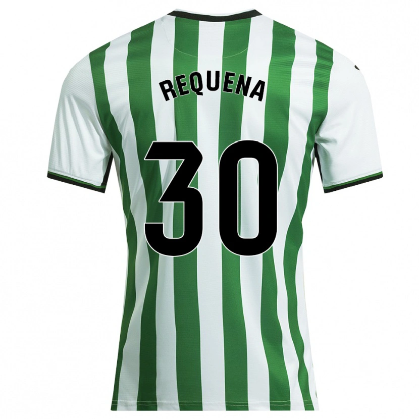 Danxen Niño Camiseta Dani Requena #30 Blanco Verde 1ª Equipación 2025/26 La Camisa México