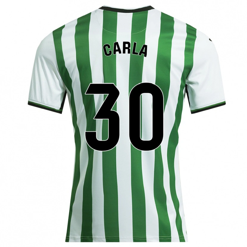 Danxen Niño Camiseta Carla Rojas Noguera #30 Blanco Verde 1ª Equipación 2025/26 La Camisa México