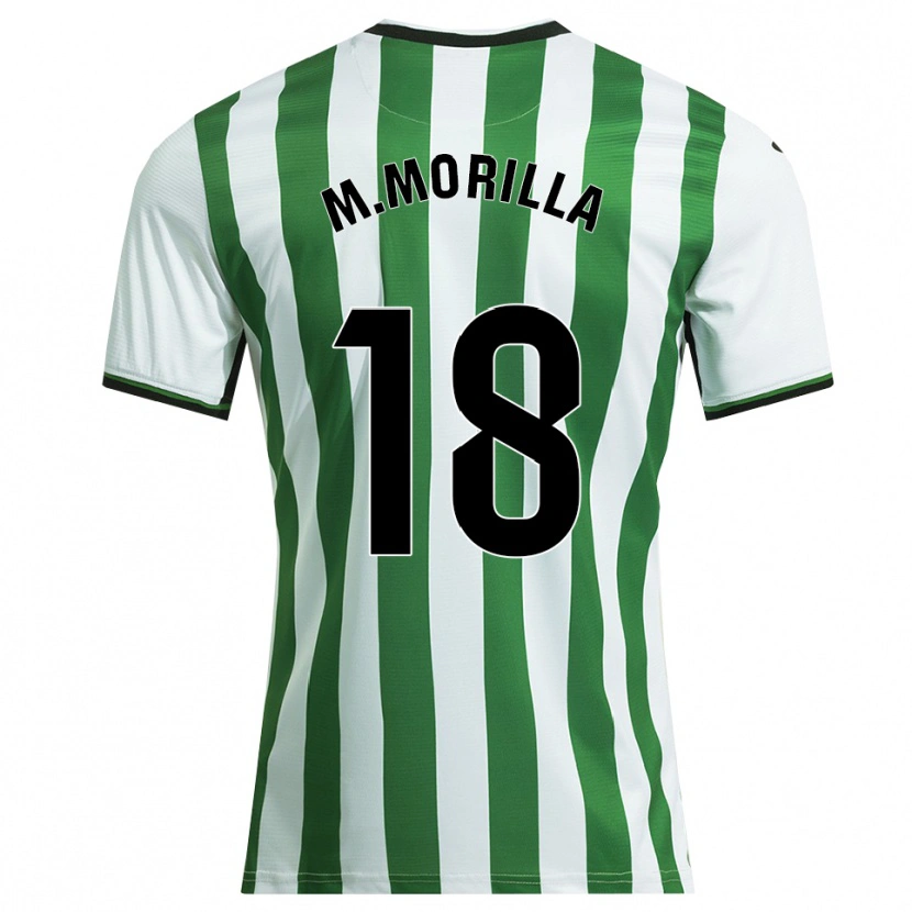 Danxen Niño Camiseta María Morilla Obrero #18 Blanco Verde 1ª Equipación 2025/26 La Camisa México