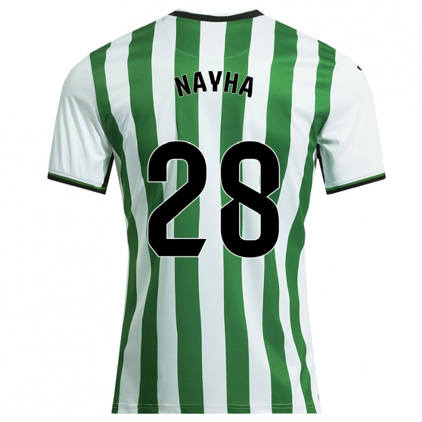 Danxen Niño Camiseta Nayha Torrejón Moreno #28 Blanco Verde 1ª Equipación 2025/26 La Camisa México