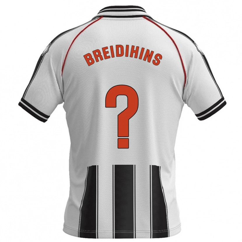 Danxen Niño Camiseta Kirils Bredihins #0 Blanco Negro 1ª Equipación 2025/26 La Camisa México