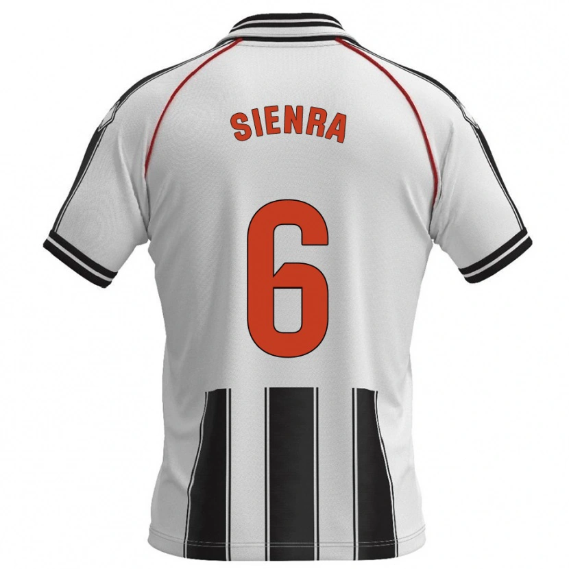 Danxen Niño Camiseta Agustín Sienra #6 Blanco Negro 1ª Equipación 2025/26 La Camisa México
