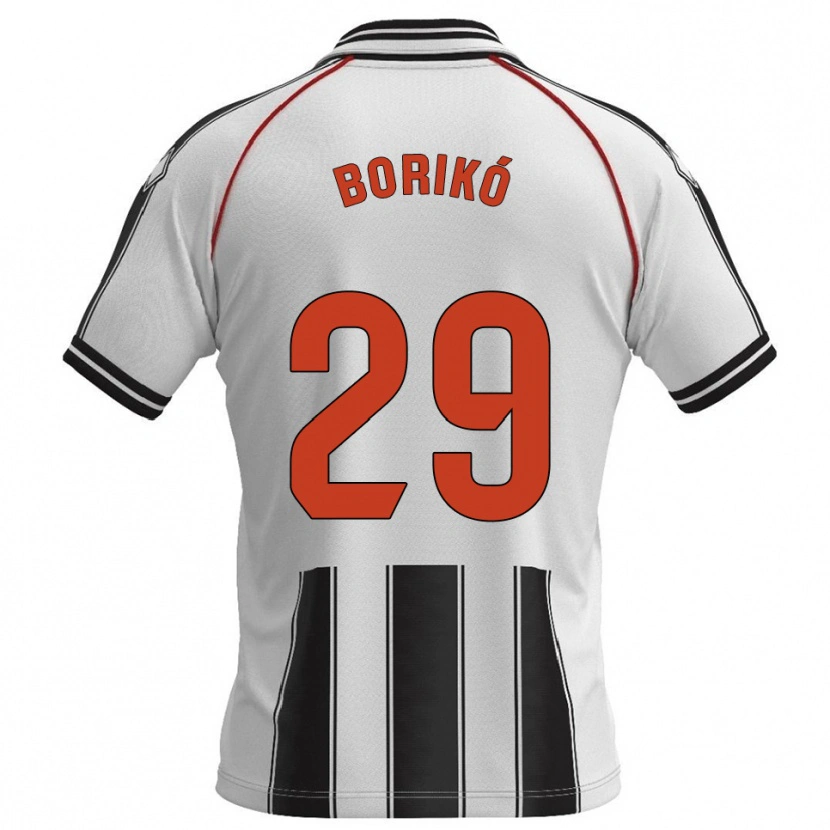 Danxen Niño Camiseta Santi Borikó #29 Blanco Negro 1ª Equipación 2025/26 La Camisa México