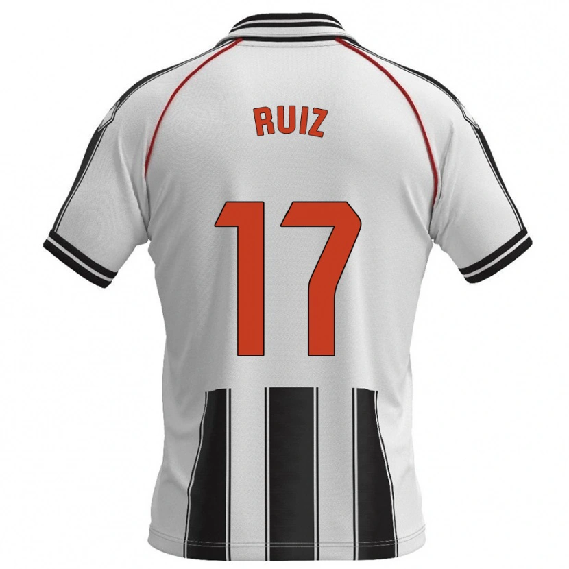 Danxen Niño Camiseta Salva Ruiz #17 Blanco Negro 1ª Equipación 2025/26 La Camisa México